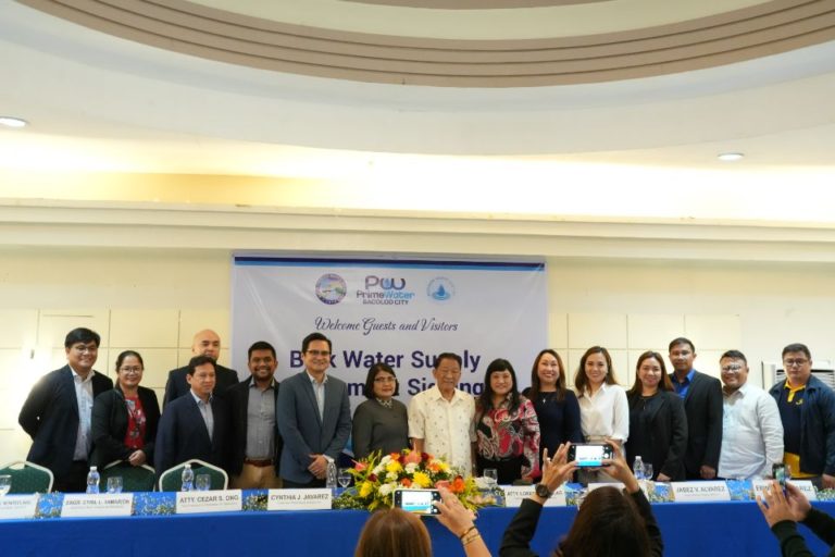 Primewater Bacolod and North Negros H20 Incorporated (NNHI) bulk water supply project contract signing