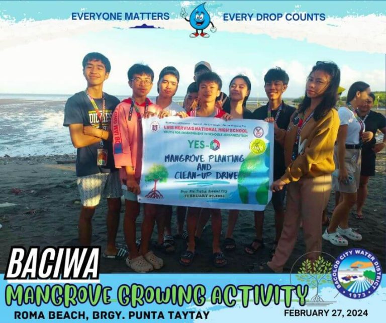BACIWA MANGROVE GROWING ACTIVITY: Roma Beach, Brgy. Punta Taytay