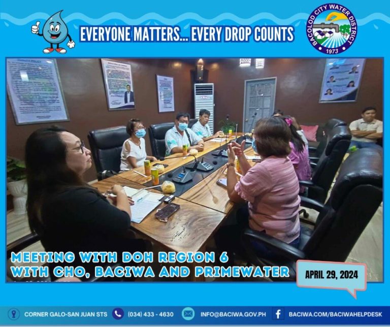 Meeting with DOH Region 6, with CHO, BACIWA and Primewater